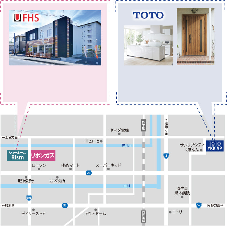 ショールームスタンプラリー マップ