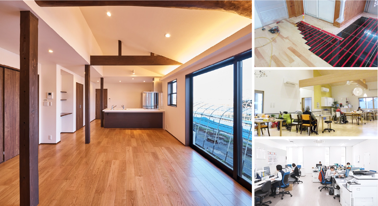 遠赤外線 温水式床暖房『ユカカラ暖房』