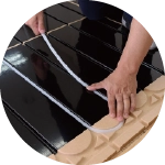 温水式床暖房のパイプ