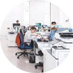 オフィスの床暖房